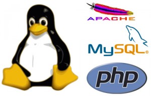 Linux, Apache, MySQL, and PHP logos